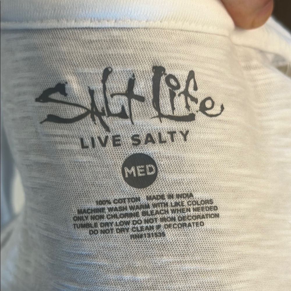 Salt Life Women's White Tank Top with Colorful Graphic - Picture 2 of 3